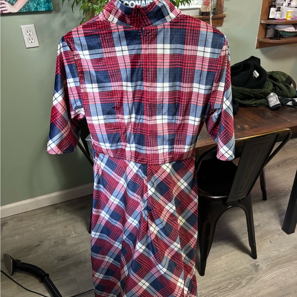 E shakti dress, red, white and blue, feel’s velvety fabric, great condition - Picture 2 of 6